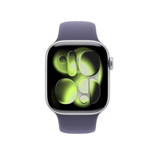 Apple Watch Series 11 GPS 42mm Silver Aluminium Case with Purple Fog Sport Band - M/L