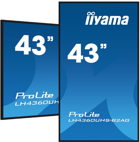 iiyama 43" 4K UHD professional digital signage display with advanced control and connectivity options