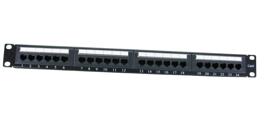 Cables Direct 24 Port Cat6 Patch Panel 1U