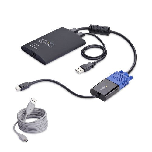 StarTech.com Portable Laptop Crash Cart Adapter, USB/VGA/Mini DisplayPort KVM Console, File Transfer and Video Capture, TAA Compliant