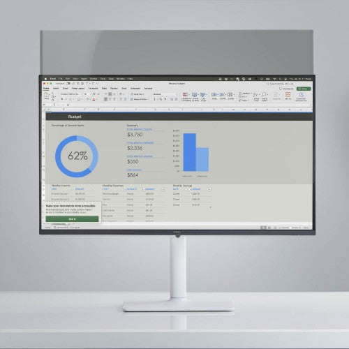 StarTech.com Magnetic Monitor Privacy Screen for 27" 16:9 Widescreen Display, Removable Filter, Anti-Glare/Glossy, Blue Light Reducing Screen Protector, TAA