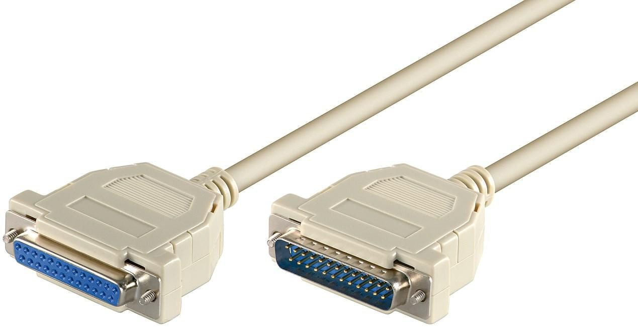 Microconnect MODGR3 serial cable White 3 m DB-25