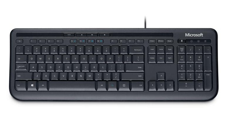 Microsoft Wired 600, DE keyboard USB QWERTZ German Black