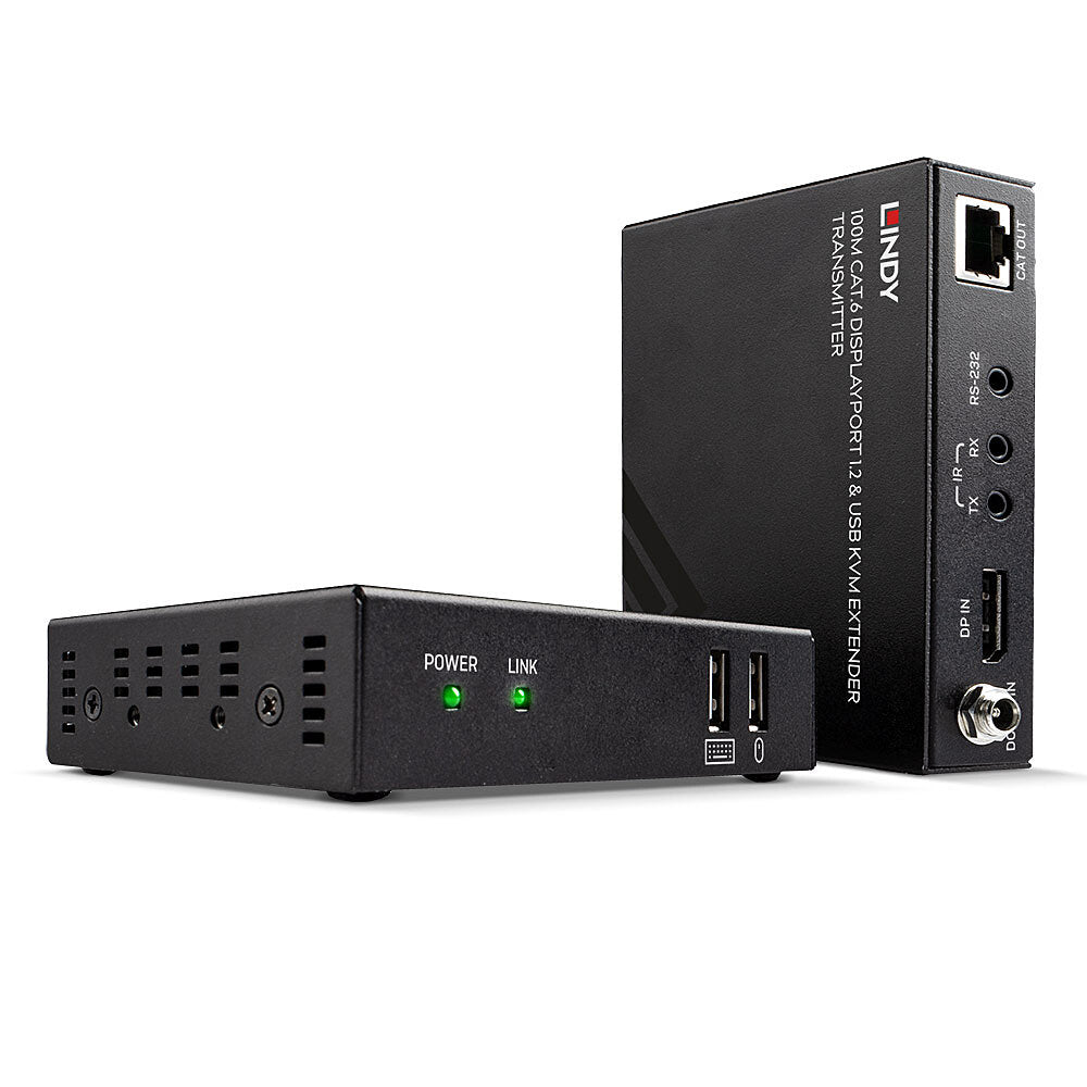 Lindy 100m Cat.6 DisplayPort 1.2 & USB KVM Extender