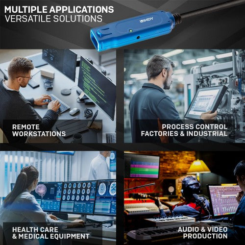 Lindy 43381 USB cable USB 3.2 Gen 1 (3.1 Gen 1) 8 m USB C USB A Black, Blue