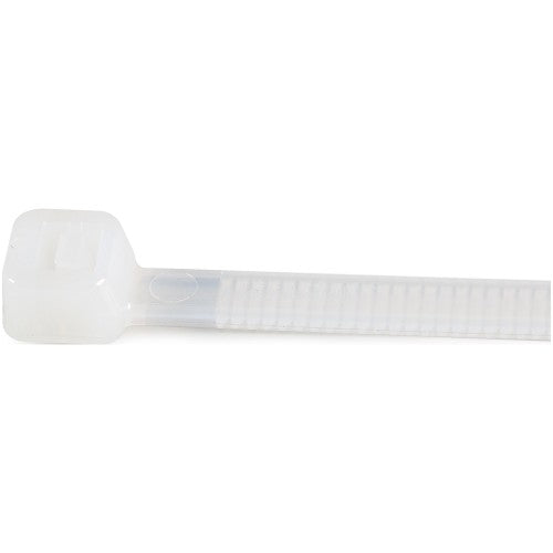 StarTech.com 10"(25cm) Cable Ties - 1/8"(4mm) wide, 2-5/8"(68mm) Bundle Diameter, 50lb(22kg) Tensile Strength, Nylon Self Locking Zip Ties w/Curved Tip, 94V-2/UL Listed, 1000 Pack - White
