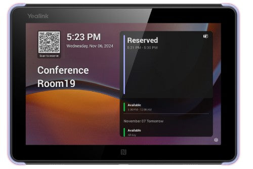 Yealink Room Panel E2 20.3 cm (8") 1280 x 800 pixels LCD 802.11a, 802.11b, 802.11g, Wi-Fi 5 (802.11ac) Black Bluetooth
