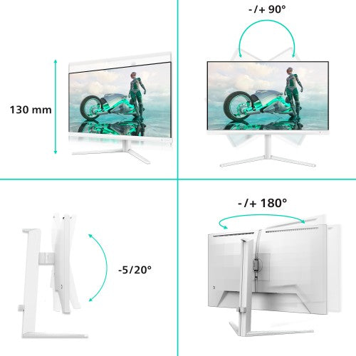 Philips Evnia 27M2N3501PA/00 computer monitor 68.6 cm (27") 2560 x 1440 pixels Quad HD LCD White