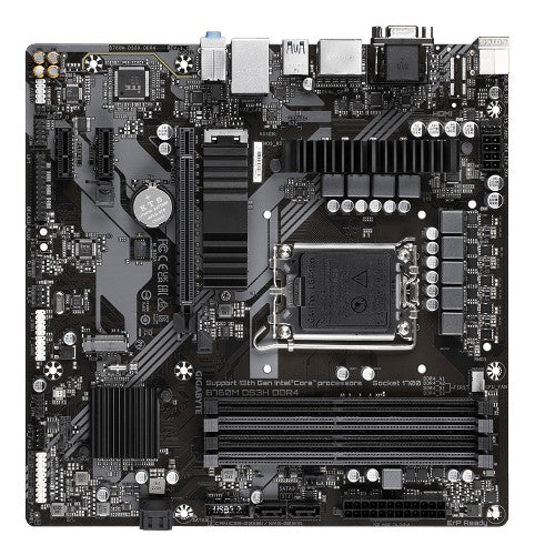 GIGABYTE B760M DS3H DDR4 Motherboard - Supports Intel Core 14th Gen CPUs, 6+2+1 Phases Digital VRM, up to 5333MHz DDR4 (OC), 2xPCIe 4.0 M.2, 2.5GbE LAN, USB 3.2 Gen2