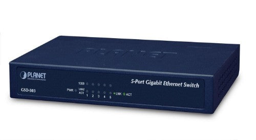 PLANET GSD-503 Gigabit Ethernet (10/100/1000) Blue