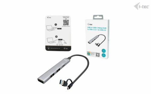 i-tec USB-C/USB-A Metal HUB 1x USB 3.0 + 3x USB 2.0