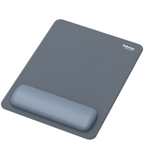 Fellowes Breyta XL Mouse Mat Wrist Rest XL Mouse Pad Wrist Support with Antibacterial Protection Ergonomic Mouse Mat Marine