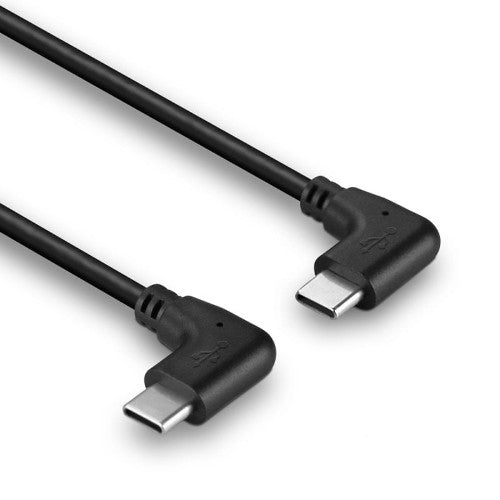 Lindy 0.5m USB 2.0 Right-Angled USB-C to Right-Angled USB-C Cable