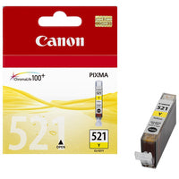 Canon 2936B001/CLI-521Y Ink cartridge yellow, 477 pages ISO/IEC 24711 205 Photos 9ml for Canon Pixma IP 3600/MP 980