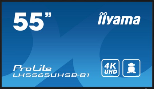 iiyama 55" Vivid-Bright Display with 4K resolution and 800cd/m² panels for illuminating communication