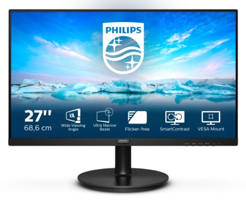 Philips V Line 271V8LA/00 LED display 68.6 cm (27") 1920 x 1080 pixels Full HD Black