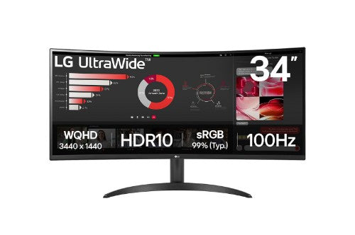 LG 34WR50QK-B computer monitor 86.4 cm (34") 3440 x 1440 pixels Wide Quad HD Black