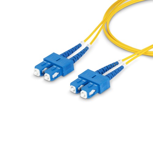 StarTech.com 2m (6.6ft) SC to SC (UPC) OS2 Single Mode Duplex Fiber Optic Cable, 9/125µm, 40G/100G Zipcord, Bend Insensitive, Low Insertion Loss - LSZH Fiber Jumper Cord