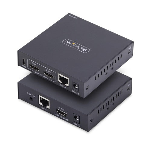 StarTech.com HDMI KVM Extender Over IP Network, 4K 60Hz, Driverless, HDMI and USB Over Ethernet/CAT6, AVoIP, Transmitter and Receiver Kit, Includes Mounting Kits