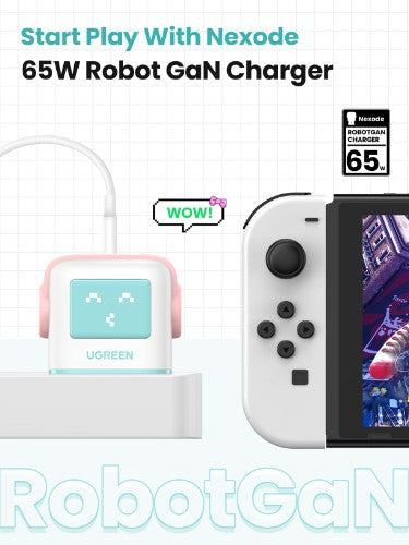 Ugreen USB-A+2C 65W UNO GAN CHARGER Mobile computer, Mobile phone, Laptop, Power bank, Tablet, Watch, Wearables AC, Lightning, USB Indoor