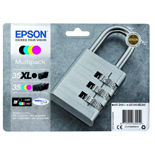 Epson C13T35994010/35XL/35 Ink cartridge multi pack Bk,C,M,Y 41,2ml + 3 x 9,1ml Pack=4 for Epson WF-4720