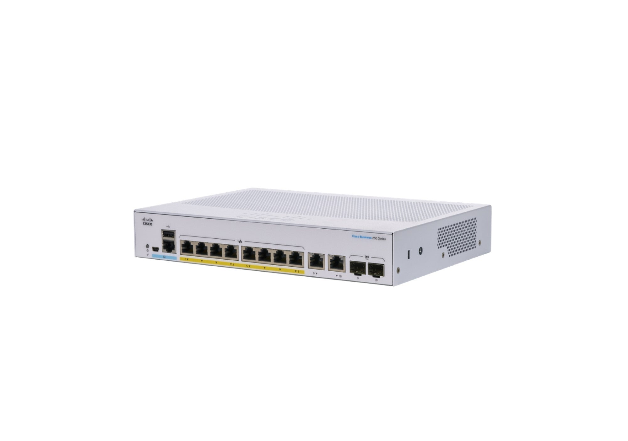 Cisco Business CBS250-8P-E-2G Smart Switch | 8 Port GE | PoE | Ext PS | 2x1G Combo | Limited Lifetime Protection (CBS250-8P-E-2G)