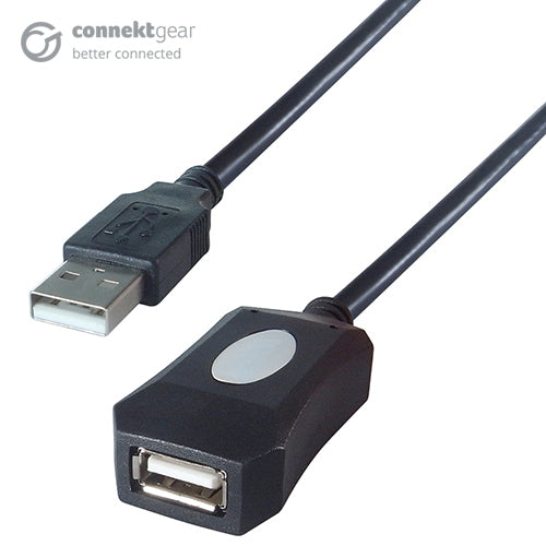 connektgear 5m USB 2 Active Extension Cable A Male to A Female - High Speed