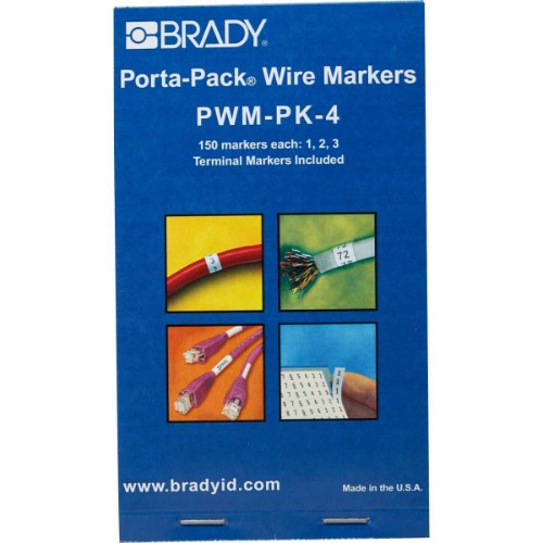 Brady PWM-PK-4 cable marker Black, White Vinyl