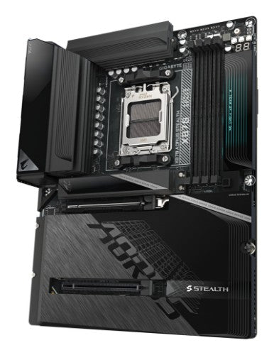 GIGABYTE X870 AORUS STEALTH Motherboard - Supports AMD Ryzen 9000 CPUs, 16+2+2 Phases Digital VRM, up to 8200Hz DDR5 (OC), 2xPCIe 5.0 + 2xPCIe 4.0, Wi-Fi 7, 5 GbE LAN, USB 4