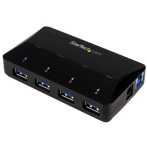 StarTech.com 4-Port USB 3.0 Hub plus Dedicated Charging Port - 1 x 2.4A Port~4-Port USB 3.0 Hub (5Gbps) plus Dedicated Charging Port - 1 x 2.4A Port