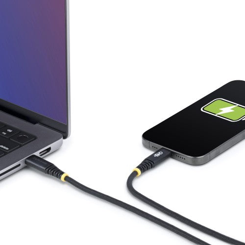 StarTech.com 3ft (1m) USB-C Charging Cable, Durable and Ultra-Flexible, 240W (5A) PD EPR, USB 2.0 Laptop Charger Cable, USB-IF Certified, Rugged USB-C Charging Cord