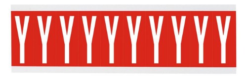 Brady CNL2R Y self-adhesive label Rectangle Removable Red, White 250 pc(s)