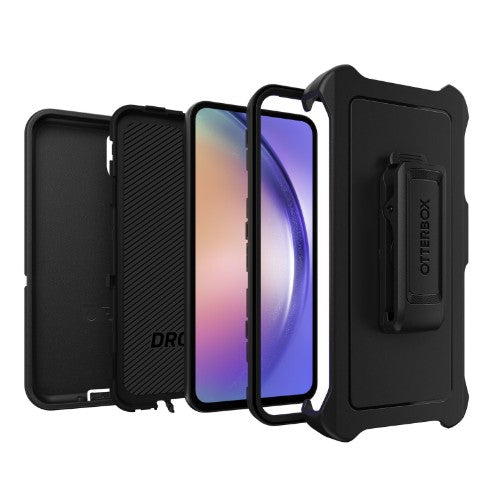OtterBox Defender Case for Galaxy A54 5G , Shockproof, Drop Proof, Ultra-Rugged, Protective Case, 4x Tested to Military Standard, Black, No Retail Packaging