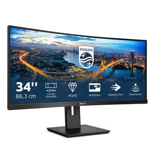 Philips B Line 345B1C/00 computer monitor 86.4 cm (34") 3440 x 1440 pixels Quad HD LCD Black