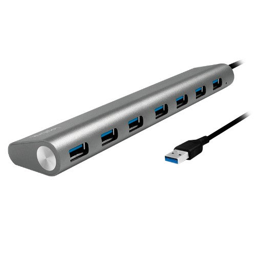 LogiLink UA0308 interface hub USB 3.2 Gen 1 (3.1 Gen 1) Type-A 5000 Mbit/s Grey