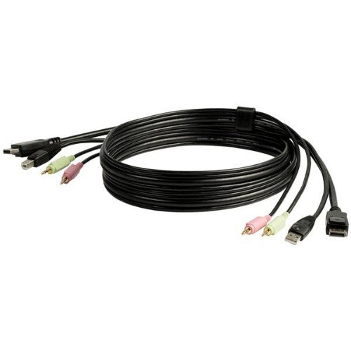 StarTech.com 6ft 4-in-1 USB DisplayPort KVM Switch Cable w/ Audio & Microphone