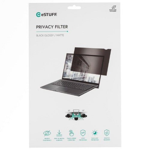 eSTUFF GLBB14304190 display privacy filter 35.6 cm (14") Laptop Frameless display privacy filter