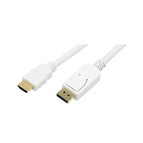 LogiLink 2m, HDMI-DP DisplayPort White