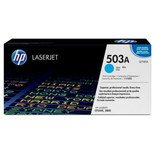 HP Q7581A/503A Toner cartridge cyan, 6K pages/5% for HP Color LaserJet 3800