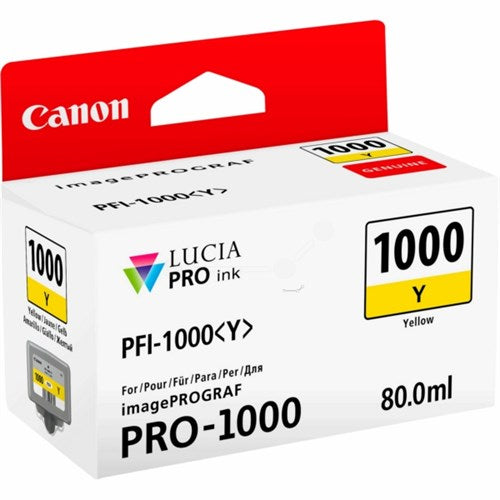Canon 0549C001/PFI-1000Y Ink cartridge yellow, 3.37K pages 80ml for Canon Pro 1000