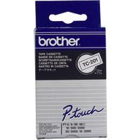 Brother TC-201 DirectLabel black on white 12mm x 7,7m for Brother P-Touch TC 9-12mm