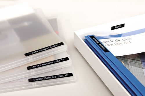 Dymo 45021/S0720610 DirectLabel-etikettes white on black 12mm x 7m for Dymo D1 6-12mm/19mm/24mm/9-12mm/9-19mm