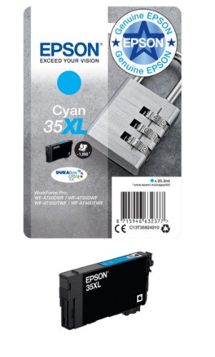 Epson C13T35924010/35XL Ink cartridge cyan high-capacity, 1.9K pages 20,3ml for Epson WF-4720