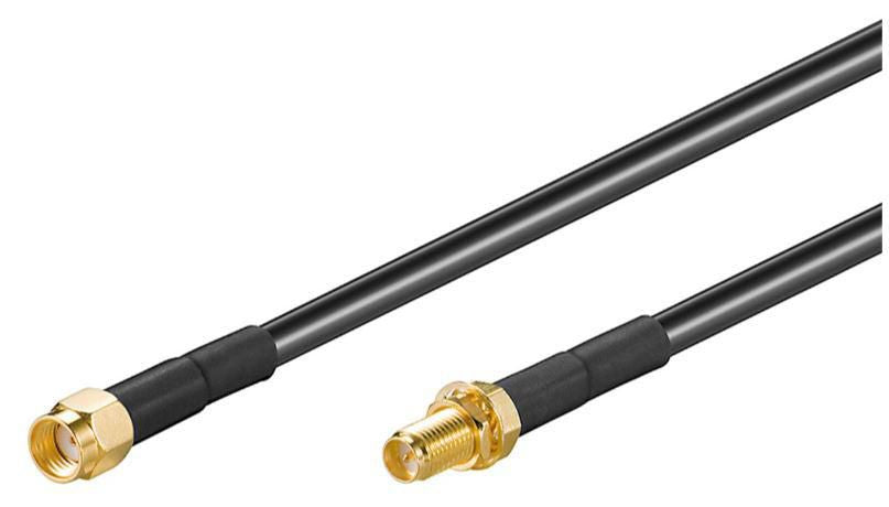 Microconnect 51677 coaxial cable 3 m RP-SMA Black