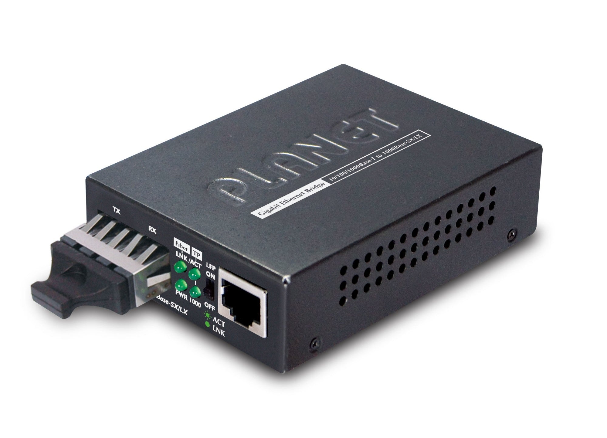 PLANET 1000Base-T to 1000Base-SX SC network media converter 1000 Mbit/s 850 nm Black