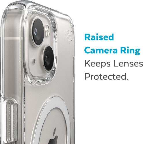 Speck Presidio Perfect Clear + MS Apple iPhone 14 Plus/15 Plus Clear - with Microban