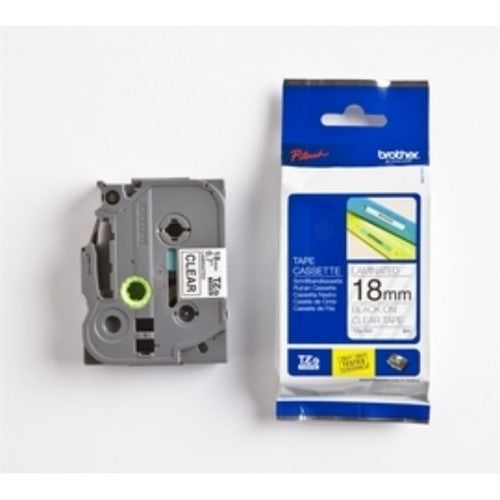 Brother TZE-141 DirectLabel black on Transparent Laminat 18mm x 8m for Brother P-Touch TZ 3.5-18mm/36mm/6-18mm/6-24mm/6-36mm