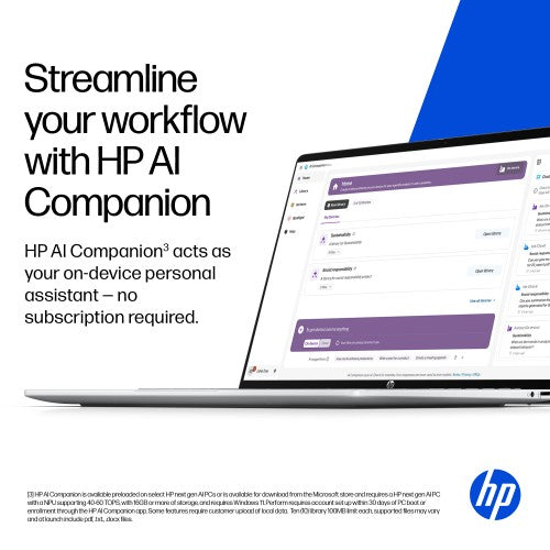 HP OmniBook 5 NGAI OmniBook 5 Next Gen AI 14-he0001na Copilot+ PC Snapdragon X1-26-100 Laptop 35.6 cm (14") 2K 16 GB LPDDR5x-SDRAM 512 GB SSD Wi-Fi 6E (802.11ax) Windows 11 Home Silver