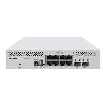 Mikrotik CRS310-8G+2S+IN: L3 Smart Switch Managed 2.5G Ethernet (100/1000/2500) Power over Ethernet (PoE) 1U White