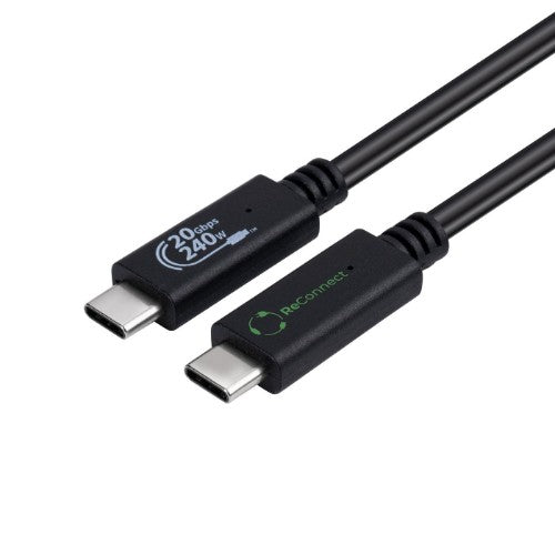 Microconnect ECO-USB3.2CC0.25 USB cable USB 3.2 Gen 2x2 0.25 m USB C Black